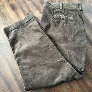 LL Bean Corduroy Flat Front Slacks 46x30